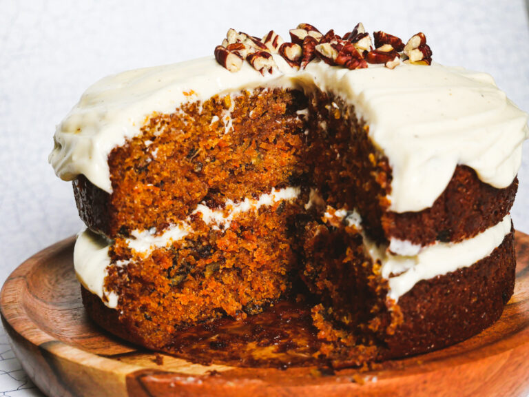 Carrot Cake With Vanilla Cream Frosting The Salty Nerve