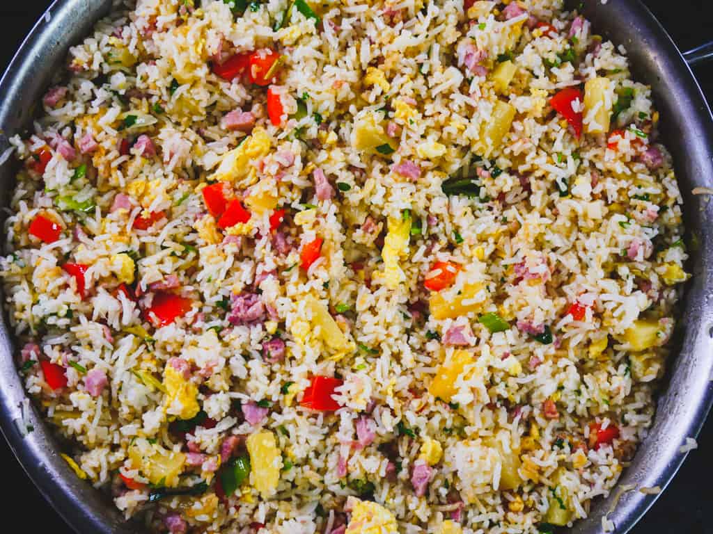 Hawaiian Style Coconut Fried Rice-pan finished