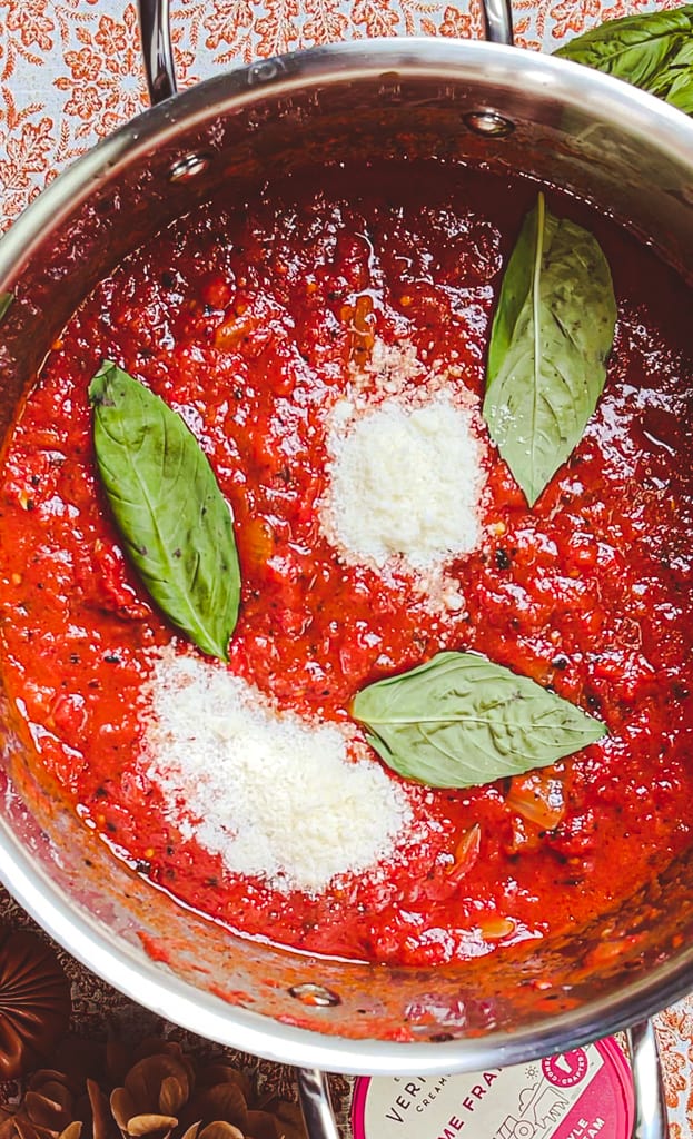 Creamy Tomato Basil Soup - tomatoes and basil