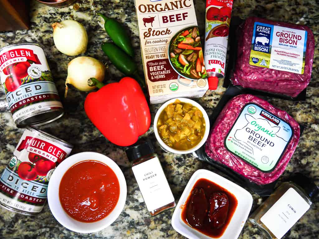 Smoky Bison Chili-ingredients