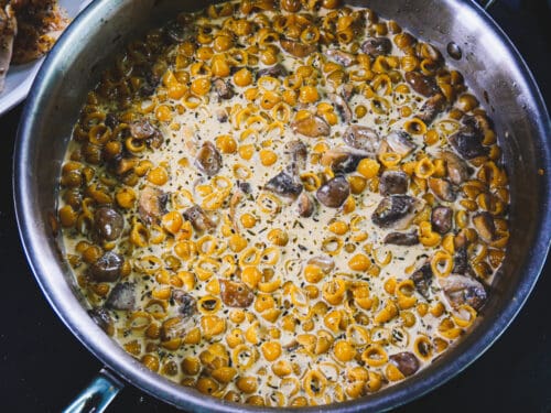 Black Garlic Mushroom Chicken Pasta