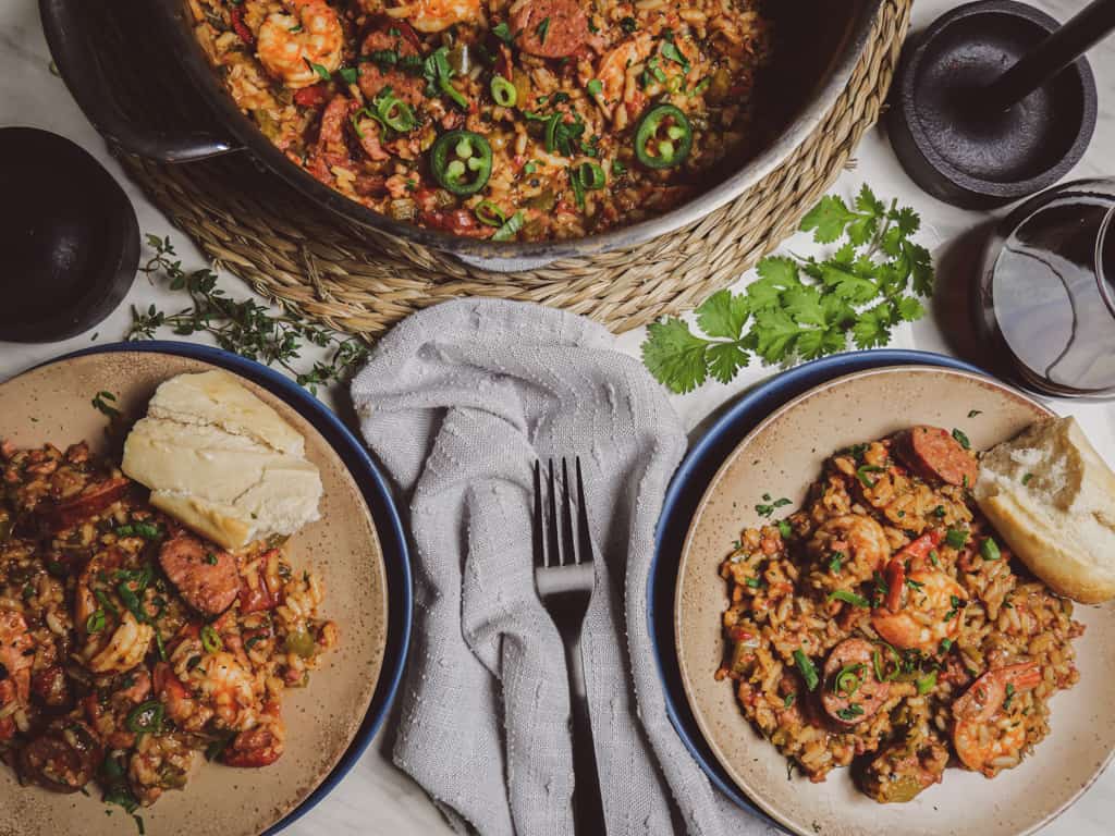 JAMBALAYA WITH SAUSAGE AND SHRIMP