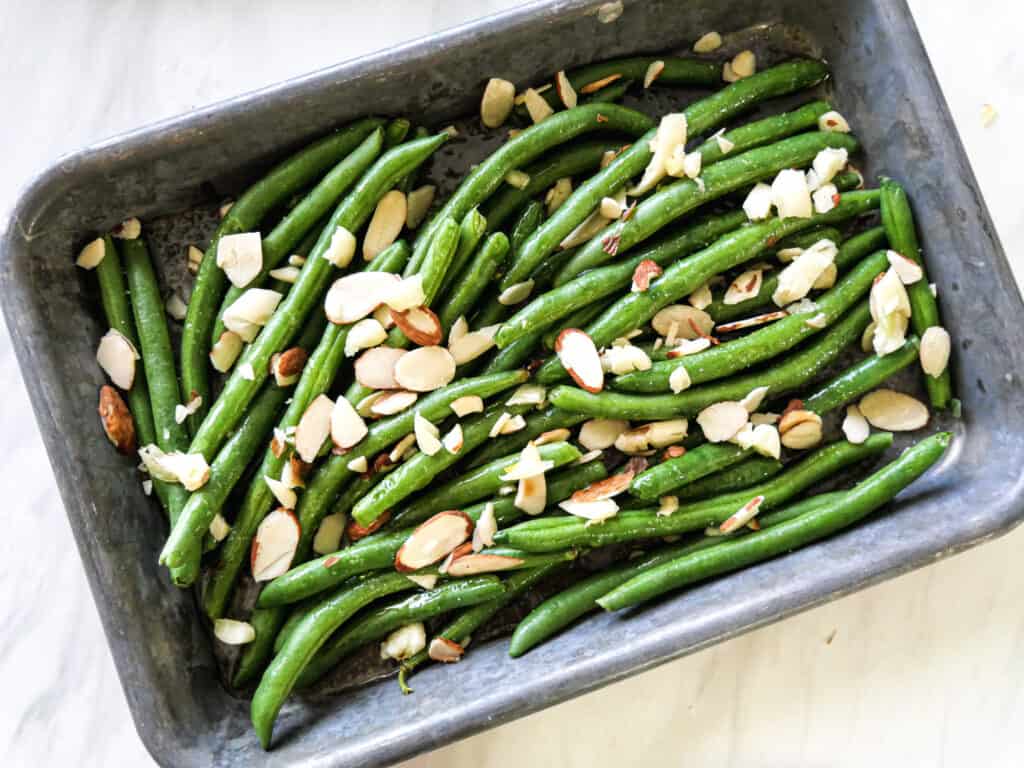 Oven Roasted Green Beans with Almonds