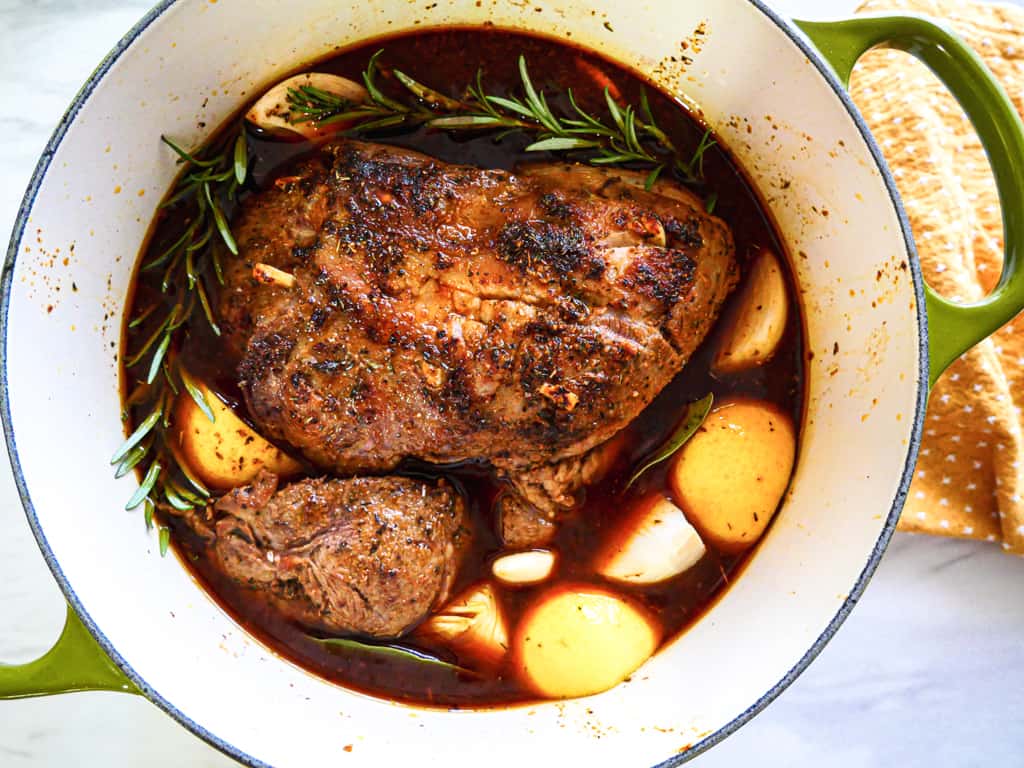 Slow Roasted Greek Leg of Lamb