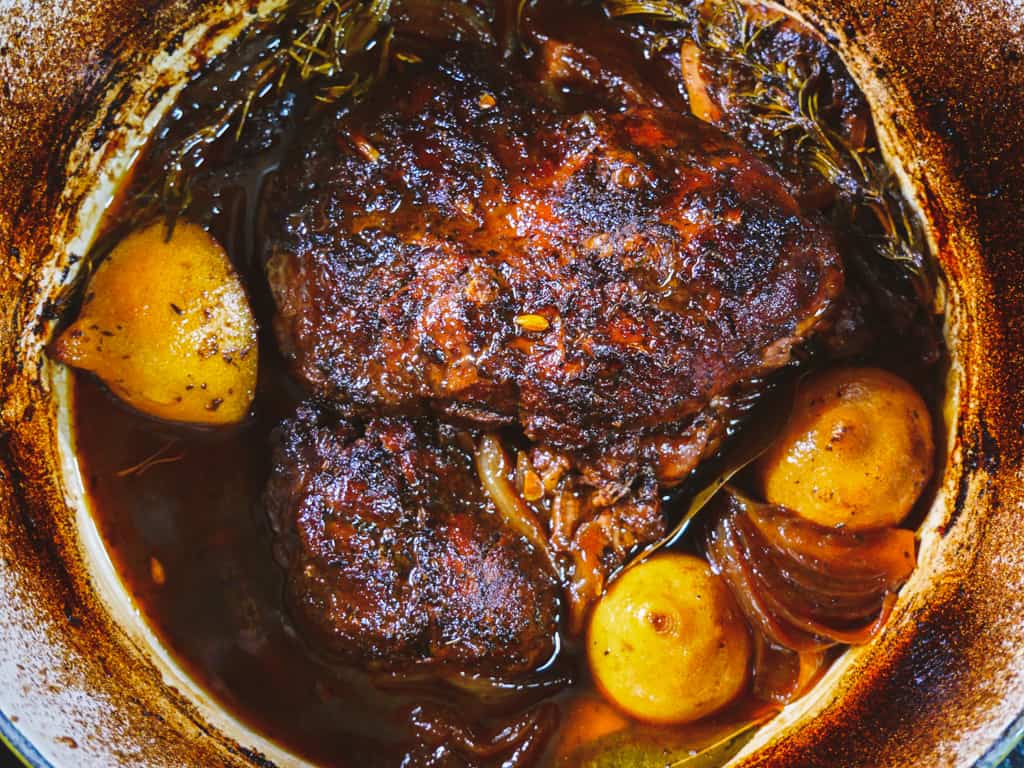 Slow Roasted Greek Leg of Lamb